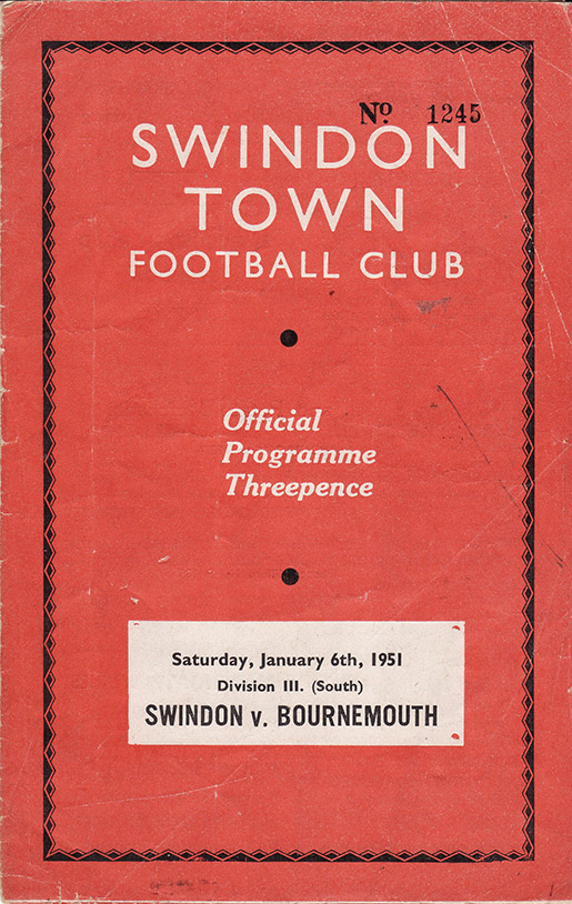 <b>Saturday, January 6, 1951</b><br />vs. Bournemouth and Boscombe Athletic (Home)